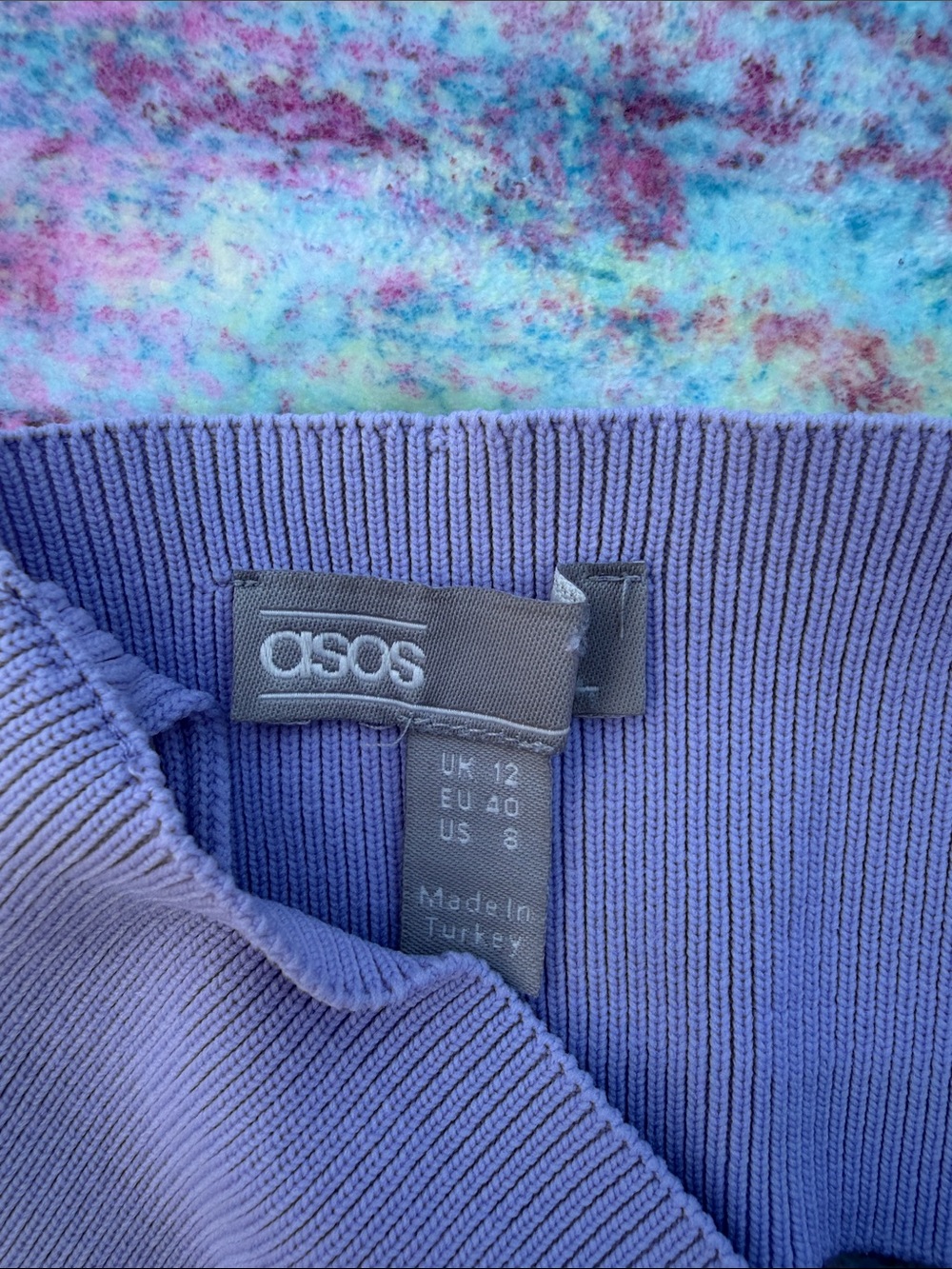 ASOS Lavender Ribbed V-Neck Bralette - Picture 2 of 4